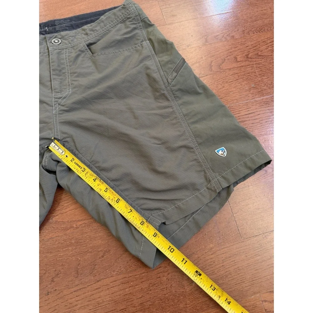 Kuhl Mutiny River Shorts Mens 32 Green Nylon Stretch Zip Hybrid 9